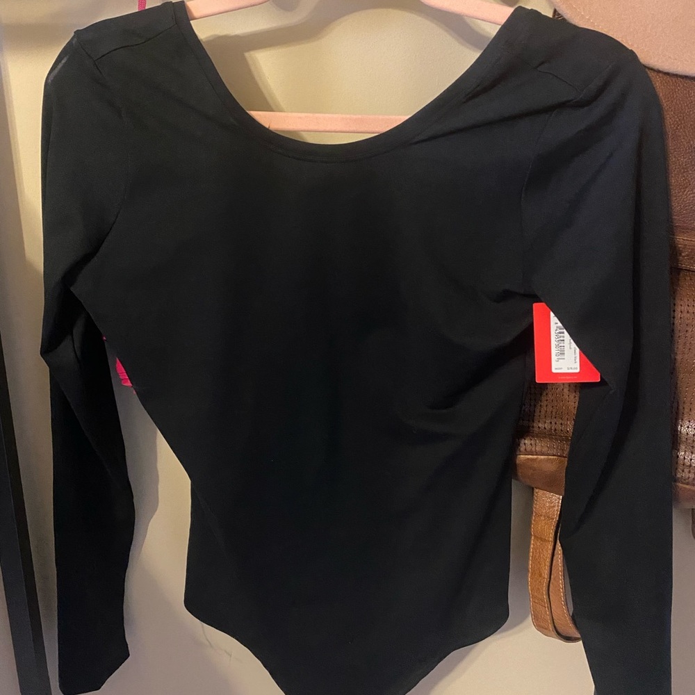 Spanx Suit Yourself Long Sleeve Scoop Neck Bodysuit